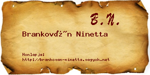Brankován Ninetta névjegykártya